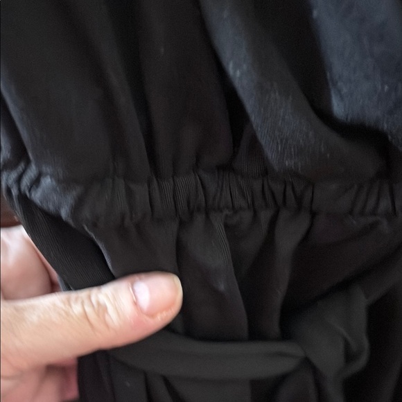 Moda International Black Ruffled Wrap Gown - Picture 3 of 7